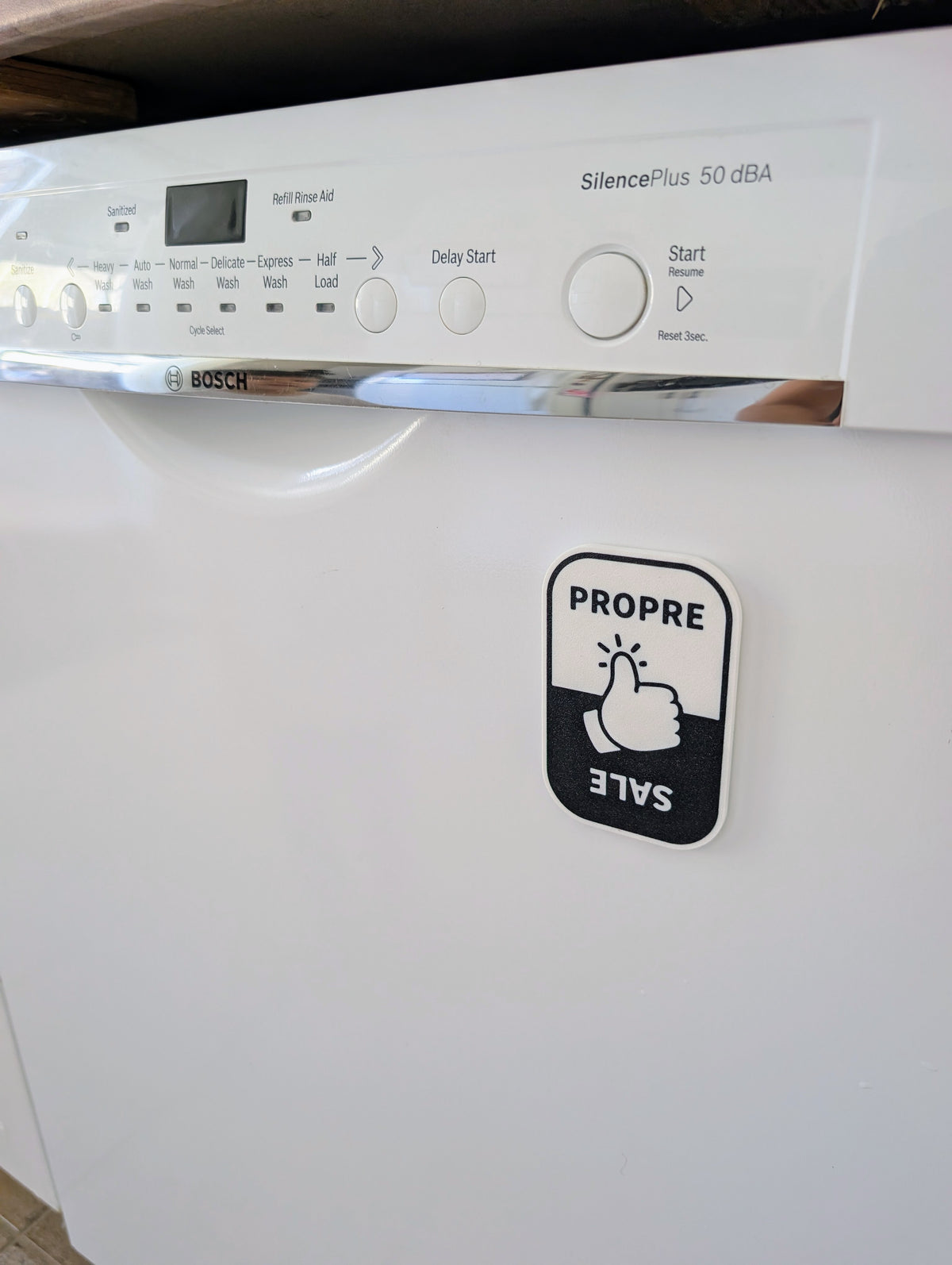 Aimant indicateur pour lave-vaisselle “Propre / Sale”